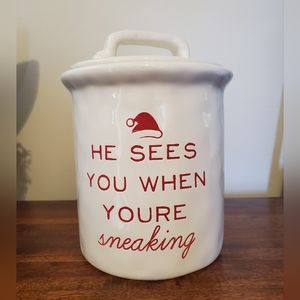 Mud pie he sees you when your sneaking canister